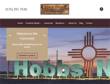 Tablet Screenshot of ledgestoneapartments.com